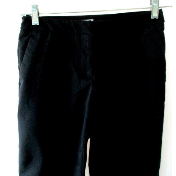 H & M Women's Black Mid Rise Taper Leg Stretch Zip Front Ankle Pants Size 2 - Picture 2 of 8